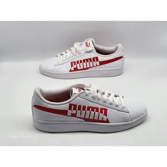 Puma Youth Softfoam  Sneakers Size 6C White &amp; Red Optimal Comfort