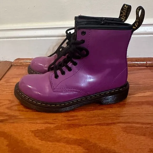 Purple Dr. Martens Boots sz 2 Youth 1460 Boots