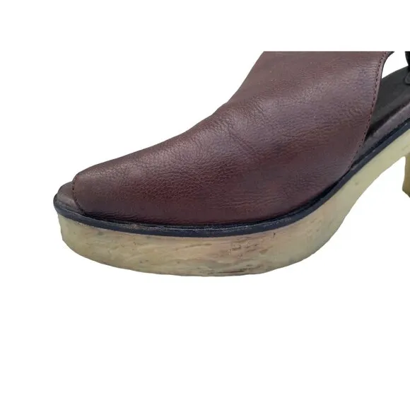 Rachel Comey Camper Women's size 38 Brown leather beige heels #2