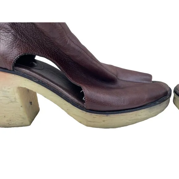 Rachel Comey Camper Women's size 38 Brown leather beige heels #2