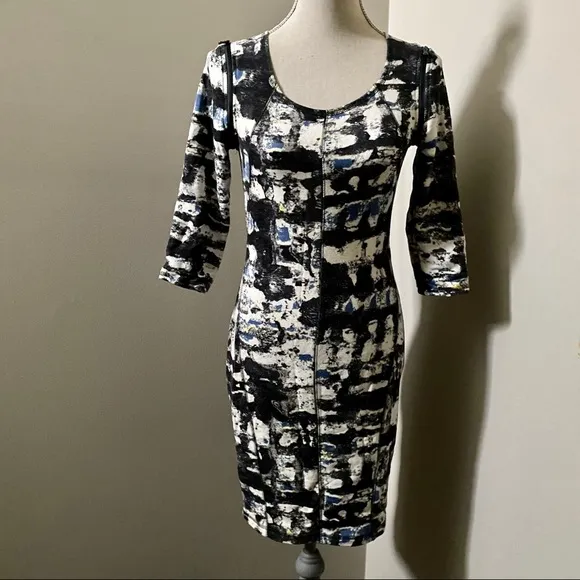 RACHEL ROY Abstract Bodycon Dress - Size Medium