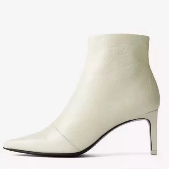 Rag &amp; Bone Beha Leather White Ankle Boot Size 8.5