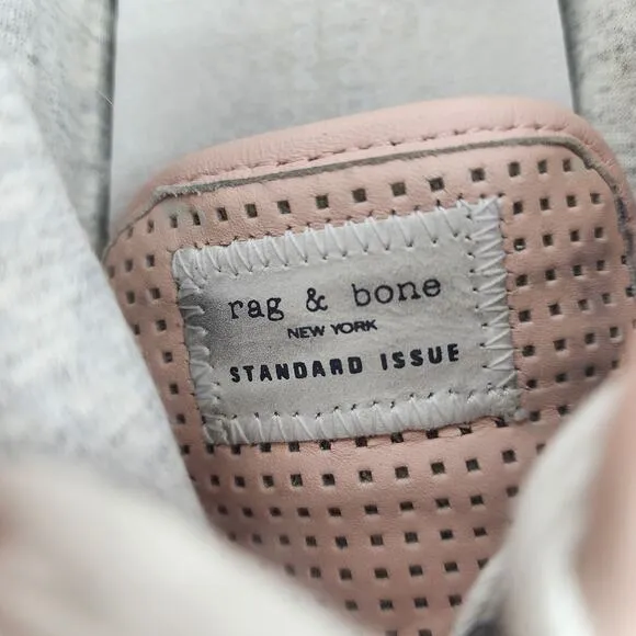 Rag &amp; Bone Leather Perforated Low Top Standard Sneakers Shoes Size EU 38 US 8