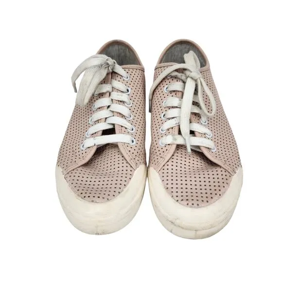 Rag &amp; Bone Leather Perforated Low Top Standard Sneakers Shoes Size EU 38 US 8