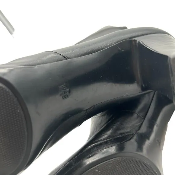 Ralph Lauren Black Beatrice Knee High Leather Heeled Boots SIZE 6.5 Date Sexy