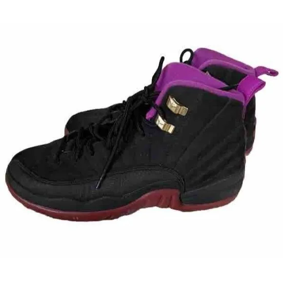 RARE Air Jordan 12 Retro GG 'Hyper Violet’ Size 6Y/7.5W Black Purple  Youth
