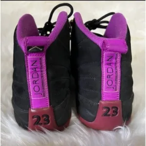 RARE Air Jordan 12 Retro GG 'Hyper Violet’ Size 6Y/7.5W Black Purple  Youth