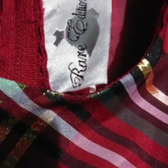 Rare Editions Girl's size 12 red/gold dress
