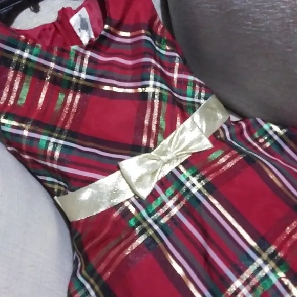 Rare Editions Girl's size 12 red/gold dress