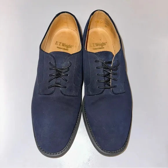 Rare E.T. Wright Masters Collection 8.5 EE Navy Suede Shoes – Made in England