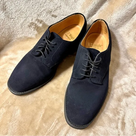 Rare E.T. Wright Masters Collection 8.5 EE Navy Suede Shoes – Made in England