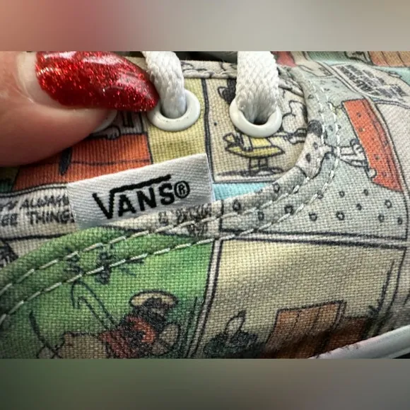 Rare VANS 5.5 Peanuts Snoopy Charlie Brown Sneakers Cartoon Shoe Limited Edition
