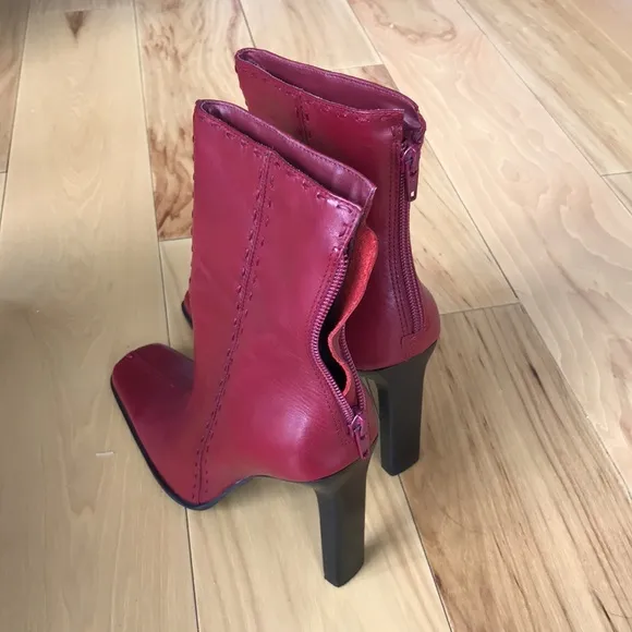 Red Leather Boots