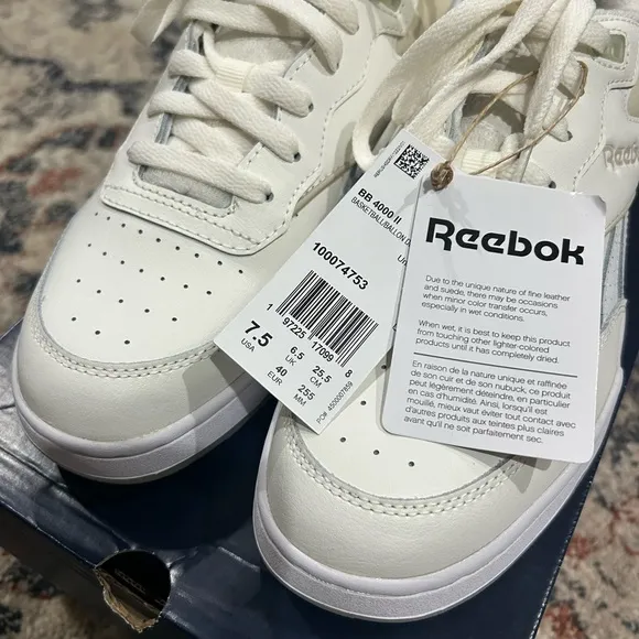Reebok BB 4000 ll Basketball Classic Chalk /White /Bone Sneakers NWT