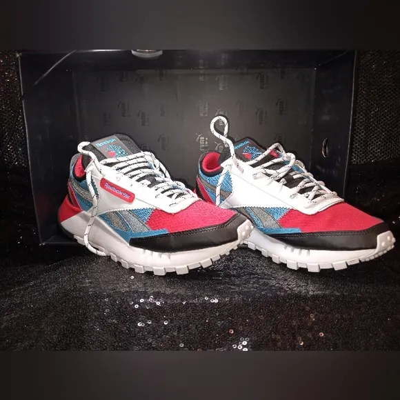REEBOK CL LEGACY (TURQUOISE/RED)