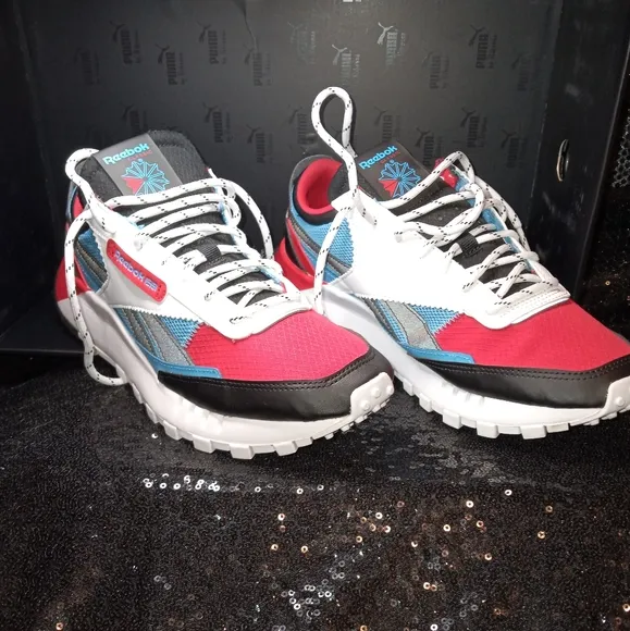 REEBOK CL LEGACY (TURQUOISE/RED)