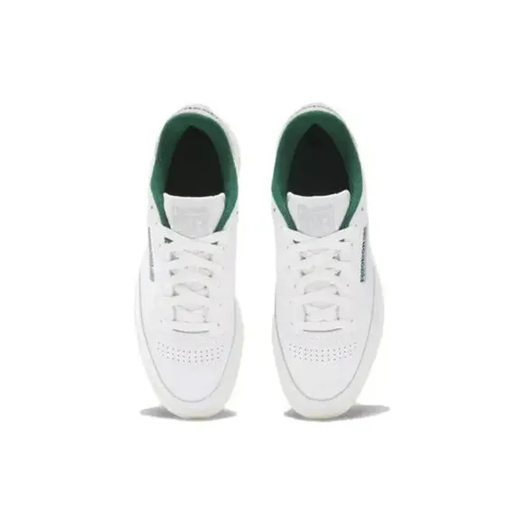 Reebok Club C 85 100032970 Sneakers Unisex White Green Leather Lace Up NR8977