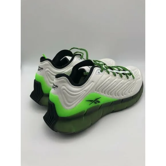 Reebok Men’s Zig Kinetica Running Shoes White/Solar Green FZ3101 Size 10