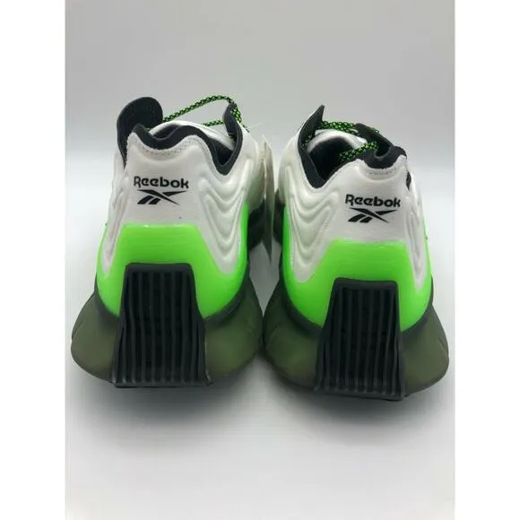 Reebok Men’s Zig Kinetica Running Shoes White/Solar Green FZ3101 Size 10