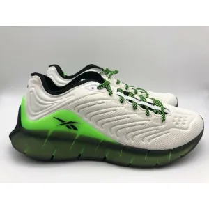 Reebok Men’s Zig Kinetica Running Shoes White/Solar Green FZ3101 Size 10
