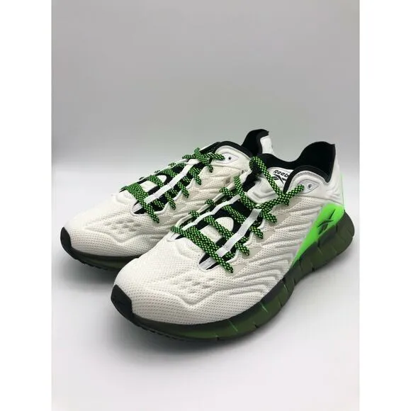 Reebok Men’s Zig Kinetica Running Shoes White/Solar Green FZ3101 Size 10