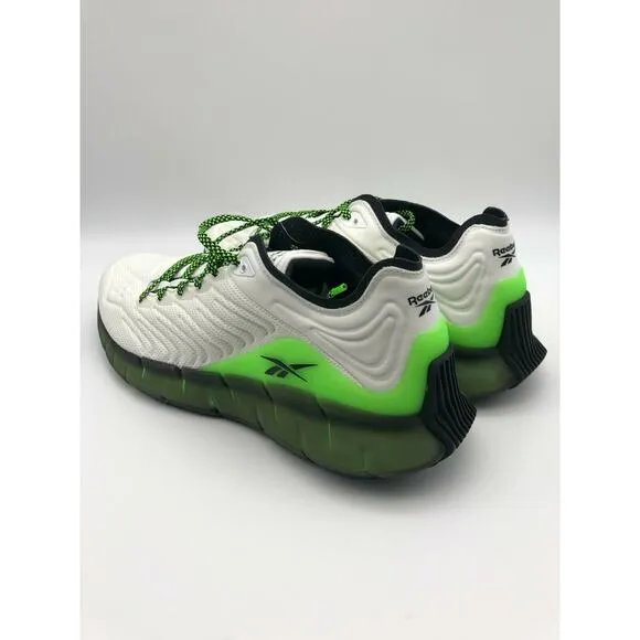 Reebok Men’s Zig Kinetica Running Shoes White/Solar Green FZ3101 Size 10