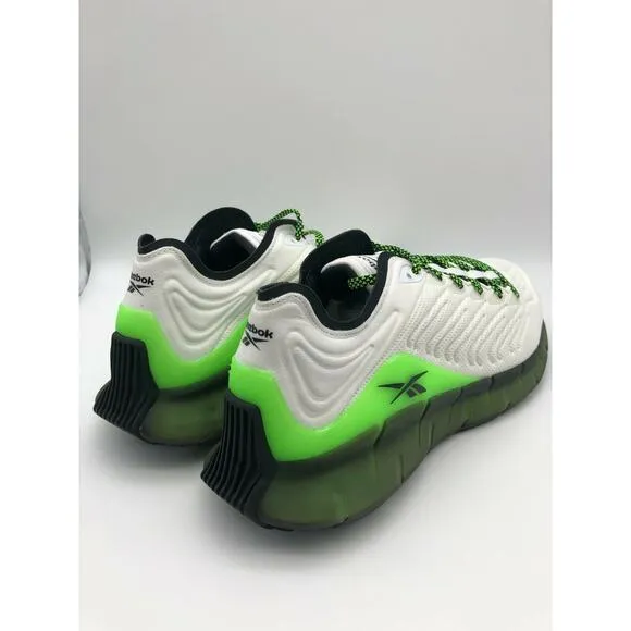 Reebok Men’s Zig Kinetica Running Shoes White/Solar Green FZ3101 Size 10