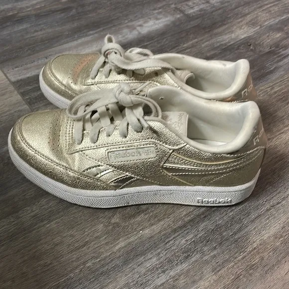 Reebok Metallic Gold Classic Sneakers
