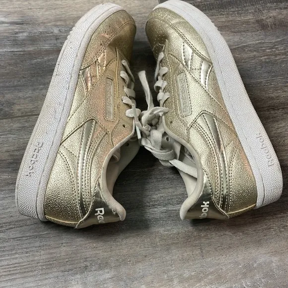 Reebok Metallic Gold Classic Sneakers