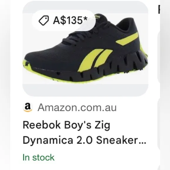 Reebok Zig Dynamica 2.0 Sneakers Size 3.5 Unisex in immaculate condition!