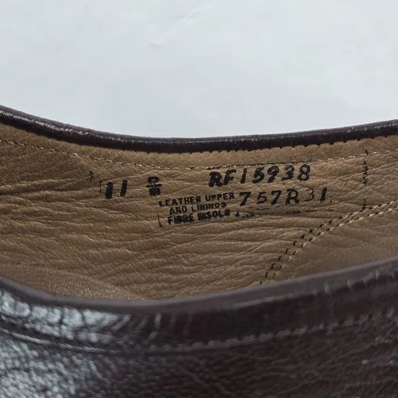 Regal Executive Club Dress Shoes Brown Leather Men's Size 11 D