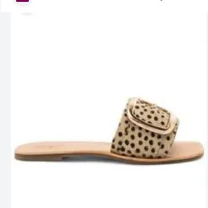 Revolve Urge Ajay cheetah print calf hair and leather slides 39,  8.5-9