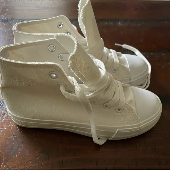 Ripndip white hightop converse style sneakers shoes unisex size 4 NWOT ~