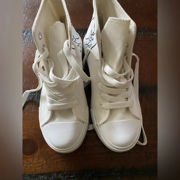 Ripndip white hightop converse style sneakers shoes unisex size 4 NWOT ~