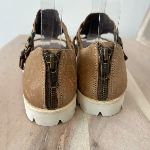 Roan By Bed Stu Ibis Studded Ankle Leather Boho Sandals Shoes Size 7.5