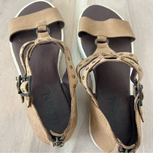 Roan By Bed Stu Ibis Studded Ankle Leather Boho Sandals Shoes Size 7.5