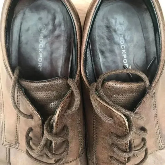 Rockport Brown Leather Men’s Dress Shoes Size 9.5
