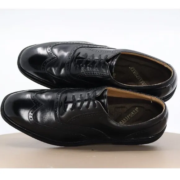 Rockport Dressport DMX Men's Wingtip Dress Shoes Size 10.5 Leather Black