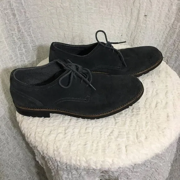 Rockport Grey Suede Oxford Shoes Size 11.5