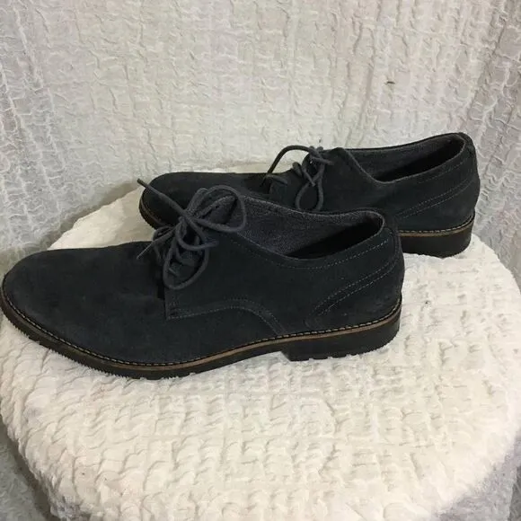 Rockport Grey Suede Oxford Shoes Size 11.5