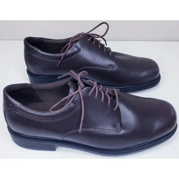 ROCKPORT Margin K71225 Men's 11 (?Wide) Lace Up Brown Leather Oxford Dress Shoes
