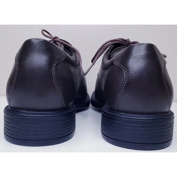 ROCKPORT Margin K71225 Men's 11 (?Wide) Lace Up Brown Leather Oxford Dress Shoes