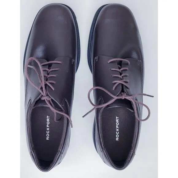 ROCKPORT Margin K71225 Men's 11 (?Wide) Lace Up Brown Leather Oxford Dress Shoes