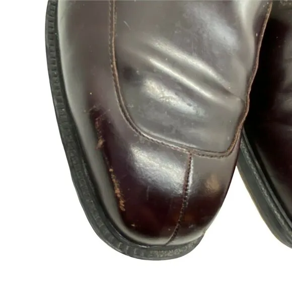 Rockport Oxford Dress Shoes Mens Walker Burgundy Grandpa Split Toe Size 8.5 M