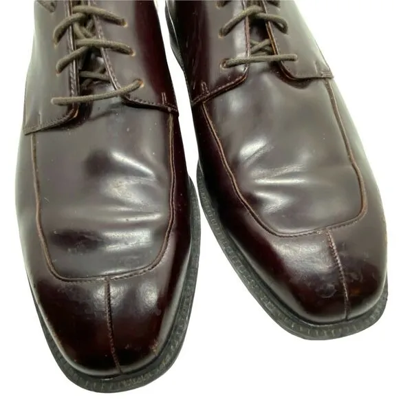 Rockport Oxford Dress Shoes Mens Walker Burgundy Grandpa Split Toe Size 8.5 M