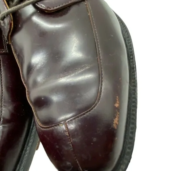Rockport Oxford Dress Shoes Mens Walker Burgundy Grandpa Split Toe Size 8.5 M