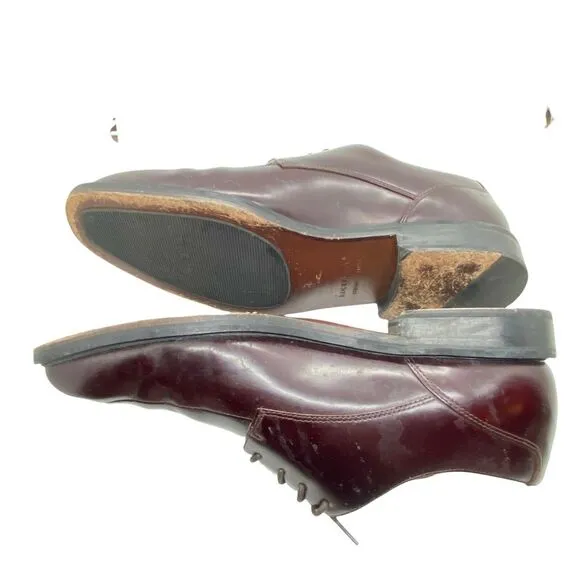 Rockport Oxford Dress Shoes Mens Walker Burgundy Grandpa Split Toe Size 8.5 M