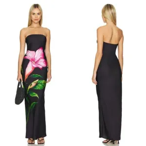 ROCOCO SAND Maxi Dress in Black Size XS $375
