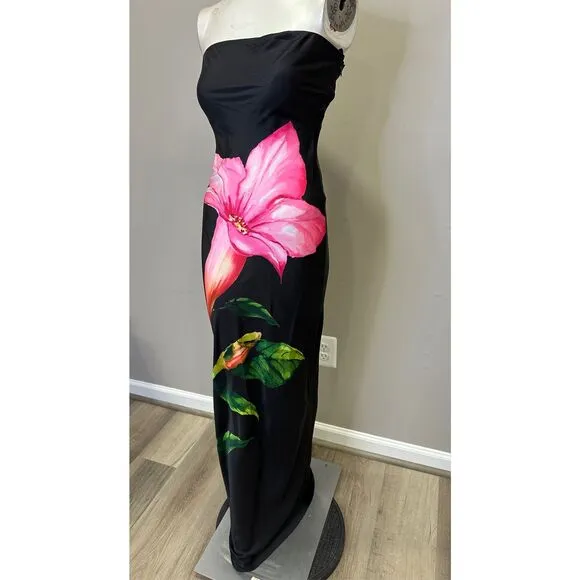 ROCOCO SAND Maxi Dress in Black Size XS $375