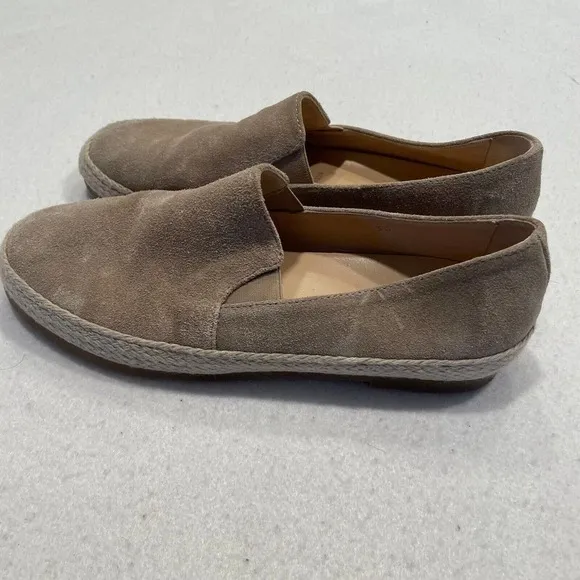 Ron White Delilah Suede Espadrille Loafer 36/US 5.5 Beige Slip On Made in Italy